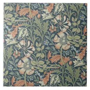 William Morris Vintage Florales Blau Grün Compton Fliese