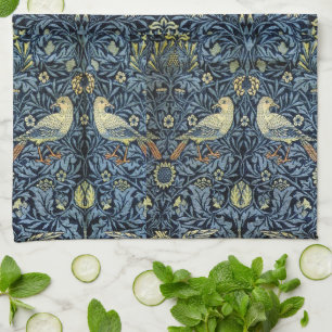 William Morris Vintage Florales Vogeldesign Geschirrtuch