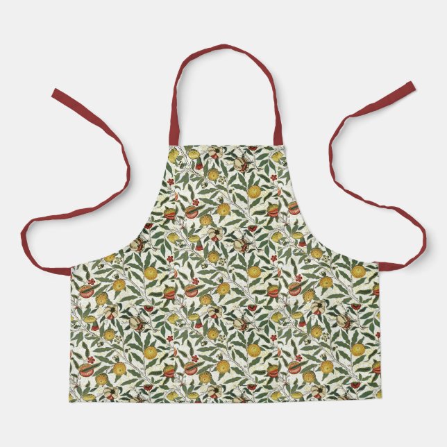 William Morris Vintage-Frucht Gelb Rot Grün Schürze (Vorderseite)