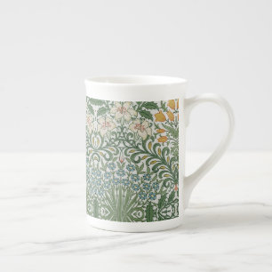 William Morris Vintage-Garten Grün Blau Gelb Prozellantasse