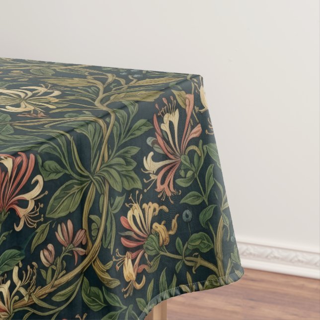 William Morris vintage Geißblatt-Blumenmuster Tischdecke (Beispiel)