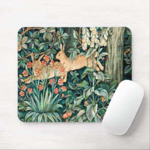 William Morris Vintage-Hasen-Garten-Blumenkunst Mousepad