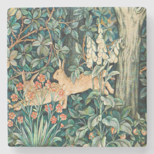 William Morris Vintage-Hasen-Garten-Blumenkunst Steinuntersetzer