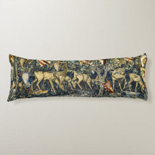William Morris Vintage-Hirsch- und Schild-Tapeten- Seitenschläferkissen