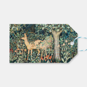 William Morris Vintage Hirsch Wald Blumen Kunst Geschenkanhänger