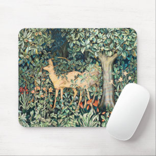 William Morris Vintage-Hirsch-Waldflora-Kunst Mousepad