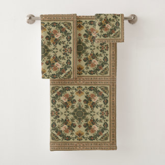 William Morris vintage Honigkraut Blumenmuster Badhandtuch Set