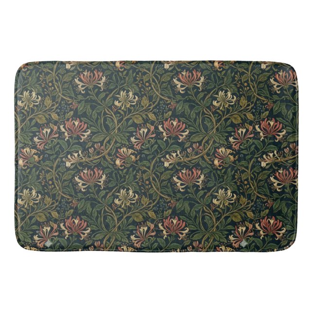 William Morris Vintage-Jasmin-Blumenmuster Badematte (Vorderseite)