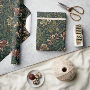 William Morris Vintage-Jasmin-Blumenmuster Geschenkpapier