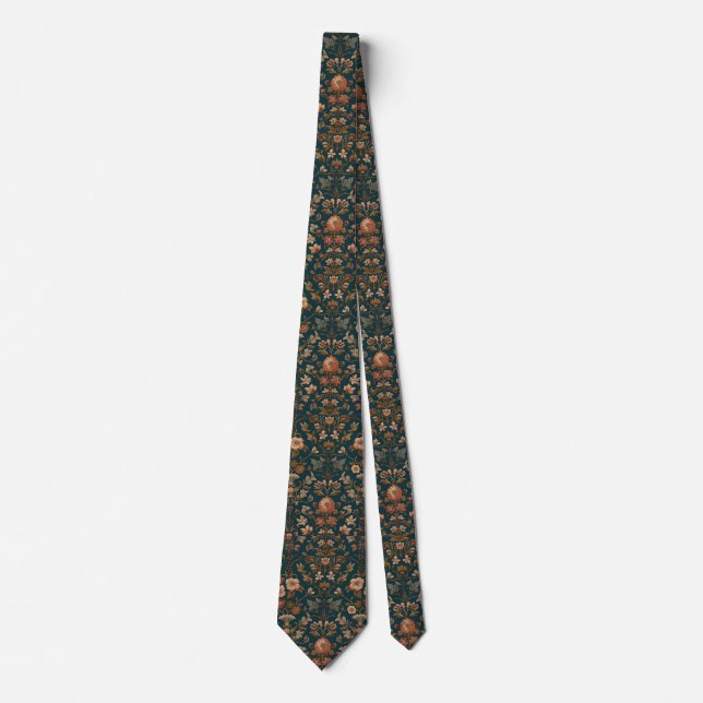 William Morris Vintage-Jasmin-Blumenmuster Krawatte (Vorderseite)