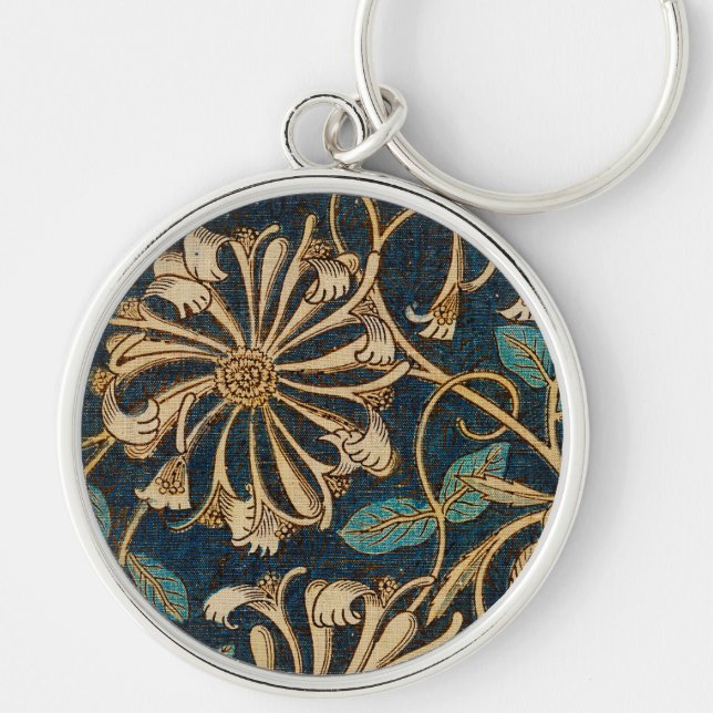 William Morris Vintage-Jasminmuster  Schlüsselanhänger (Vorne)