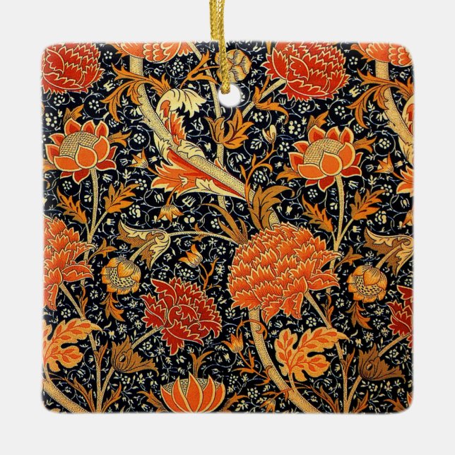 William Morris Vintage-Muster, Cray Keramikornament (Vorderseite)