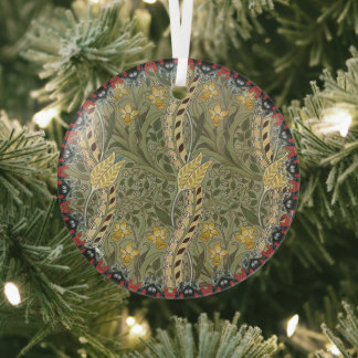 William Morris Vintage-Narzissenmuster Ornament Aus Glas