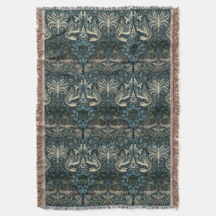William Morris Vintage Pfau- und Drachenmuster Decke