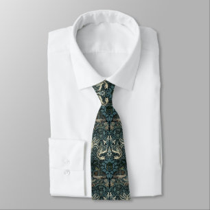 William Morris Vintage Pfau- und Drachenmuster Krawatte