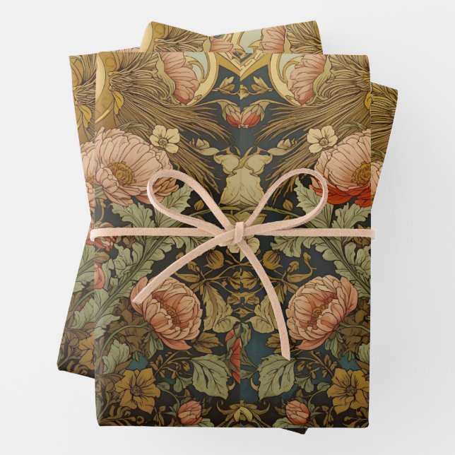 William Morris vintage Pimpernel Präraffaelit  Geschenkpapier Set (Beispiel)