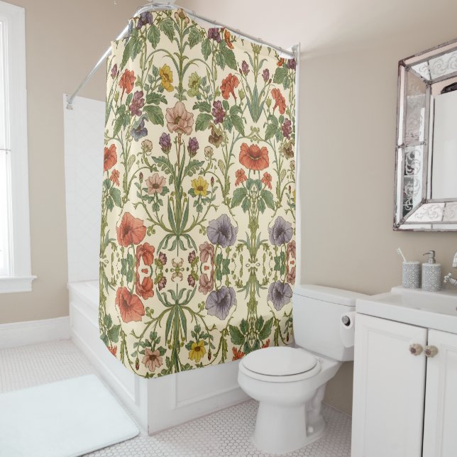 William Morris vintage Pimpernel Präraffaelitisch Duschvorhang (Beispiel)