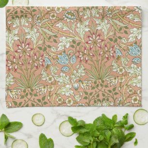 William Morris Vintage Rosa Blau Weiß Grün Geschirrtuch