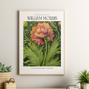 William Morris Vintage Rosa Wildblume Poster