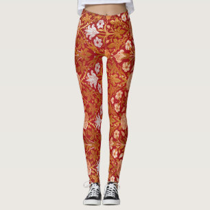 William Morris Vintage Rose & Lily Blumenmuster Leggings