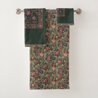 William * Morris Vintage Schlangenhaupt Blumenmust Badhandtuch Set