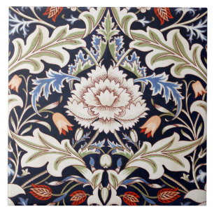 William Morris Vintage Severn Blau Blumen Fliese