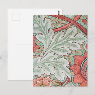 William Morris Vintage St James Akanthusblätter Postkarte