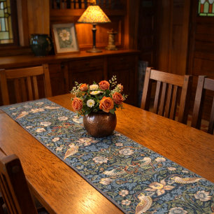 William Morris Vintage Strawberry Thief Muster Kurzer Tischläufer