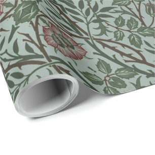 William Morris Vintage Sweet Briar Rosen Laub Geschenkpapier