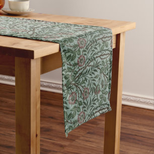 William Morris Vintage Sweet Briar Rosen Laub Großer Tischläufer