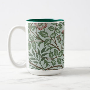William Morris Vintage Sweet Briar Rosen Laub Zweifarbige Tasse