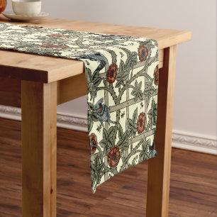 William Morris Vintage-Trellis-Musterstoff Kurzer Tischläufer