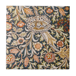 William Morris Vintage Trent Blaues Blumenmuster Fliese