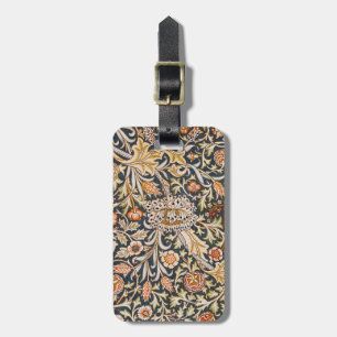 William Morris Vintage Trent Blaues Blumenmuster Gepäckanhänger