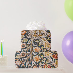 William Morris Vintage Trent Blaues Blumenmuster Geschenkpapier