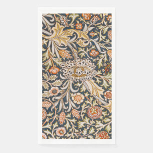 William Morris Vintage Trent Blaues Blumenmuster Serviette
