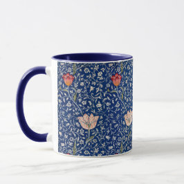 William Morris Vintage Tulpe Floral Indigo Muster Tasse