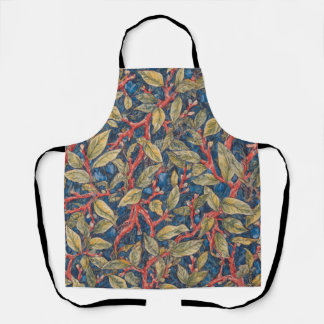 William Morris Vintage-Wald botanisches Muster Schürze
