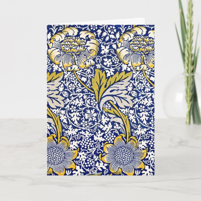 William Morris Vintages Blumenmuster Karte (Vorderseite)