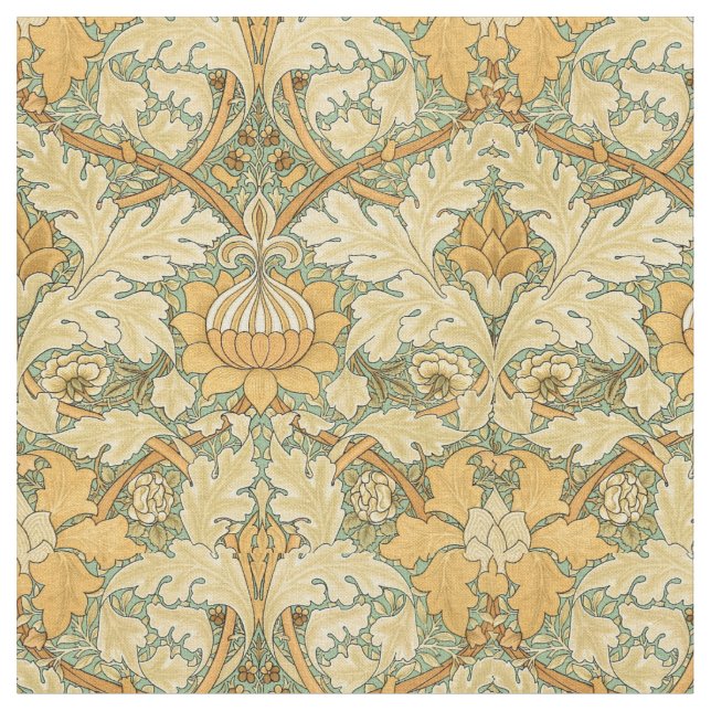 William Morris Vintages Foliage- und Blumenmuster Stoff (Nahaufnahme)