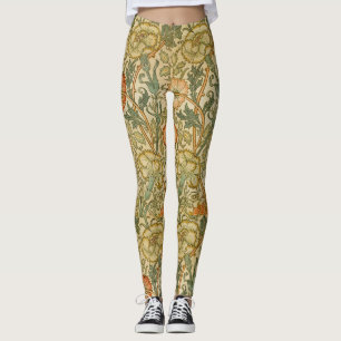 William Morris - Vintages Rosa und Rose Leggings