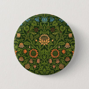 William Morris Violet und Columbine Art Rug Button