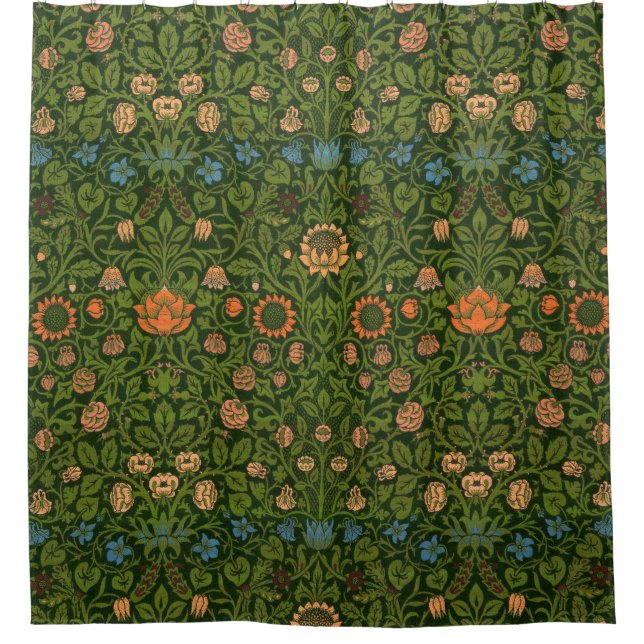 William Morris Violet und Columbine Art Rug Duschvorhang (Vorderseite)