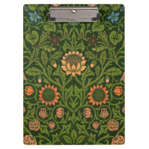 William Morris Violet und Columbine Art Rug Klemmbrett