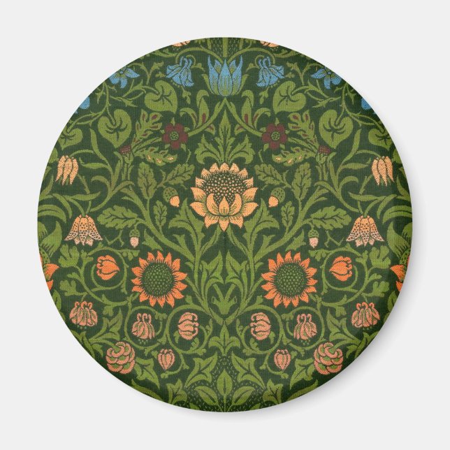 William Morris Violet und Columbine Art Rug Magnet (Vorne)