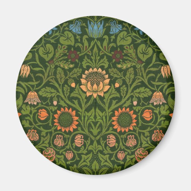William Morris Violet und Columbine Art Rug Magnet (Vorne)