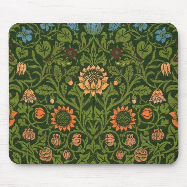 William Morris Violet und Columbine Art Rug Mousepad (Vorne)