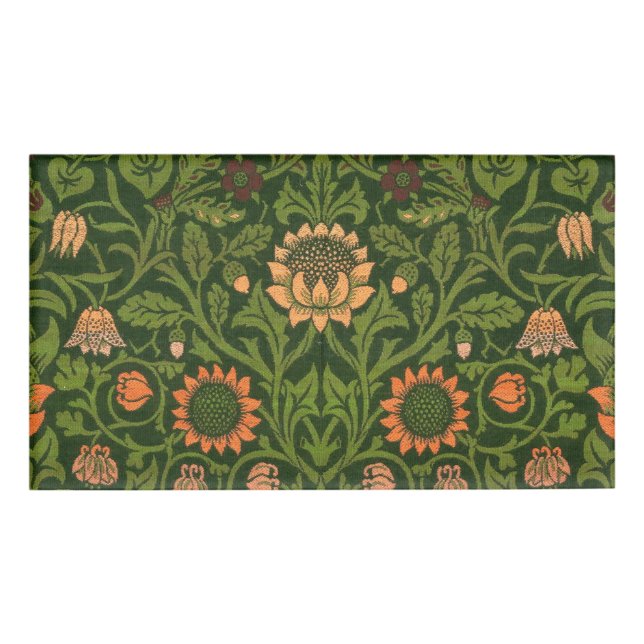 William Morris Violet und Columbine Art Rug Namenschild (Vorderseite)