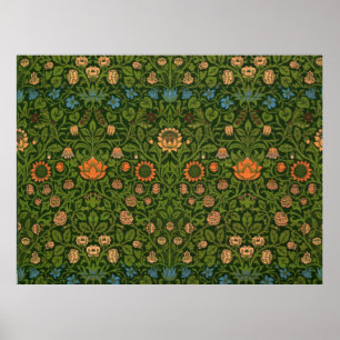 William Morris Violet und Columbine Art Rug Poster