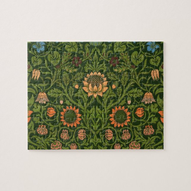 William Morris Violet und Columbine Art Rug Puzzle (Horizontal)